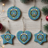 McIntyre Hunting Ancient Tartan Crest Christmas Ceramic Ornament